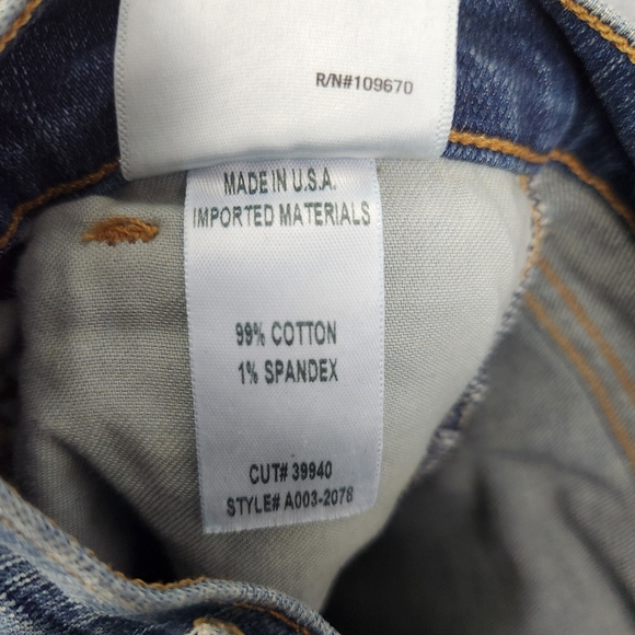 AGOLDE Jeans Womens 26 Blue Denim Medium Wash Distressed Stretch Made in USA - Picture 15 of 15